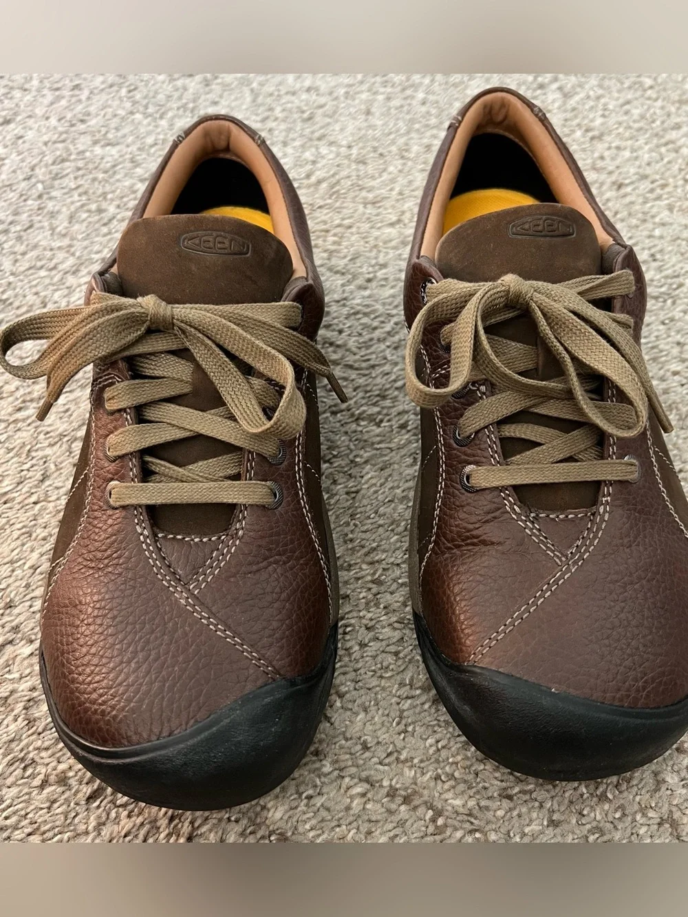 KEEN Men's Brown Casual Leather Lace-Up Shoes Size 11